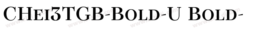 CHei3TGB-Bold-U Bold字体转换